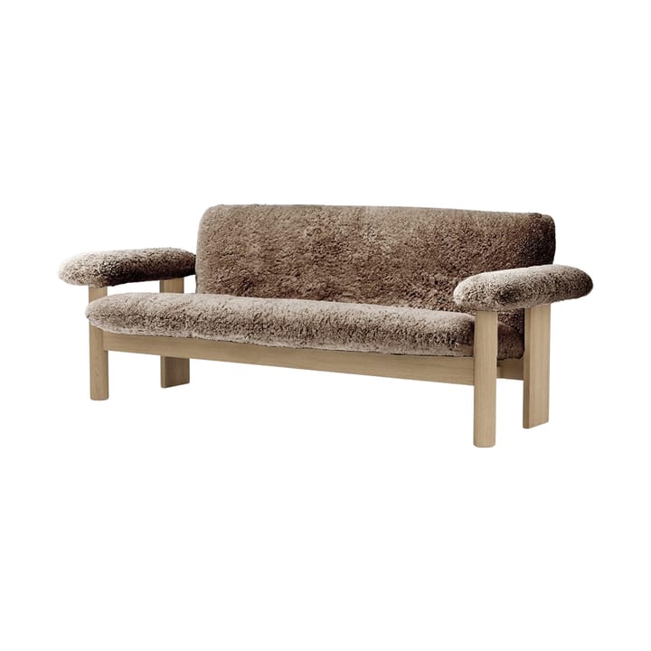 Brasilia sofa 2-seats - Natural oak-Sahara sheepskin curly - Audo Copenhagen