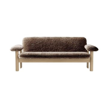 Brasilia sofa 2-seats - Natural oak-Sahara sheepskin curly - Audo Copenhagen