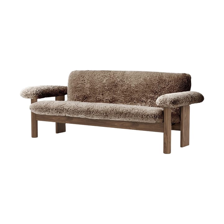 Brasilia sofa 2-seats - Walnut-Sahara sheepskin curly - Audo Copenhagen