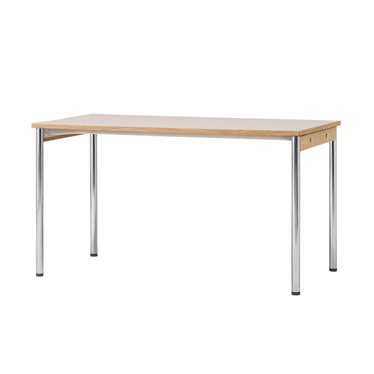 Audo Copenhagen Co Table conference table 140x70cm Chrome, laminate creme