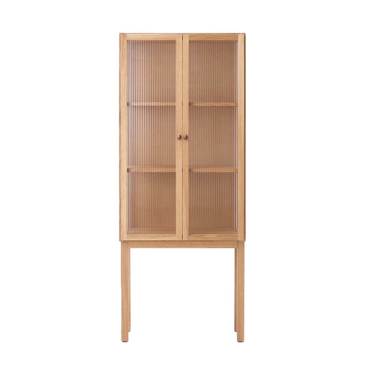 Audo Copenhagen Curiosity cabinet with glass doors 168 cm Oak