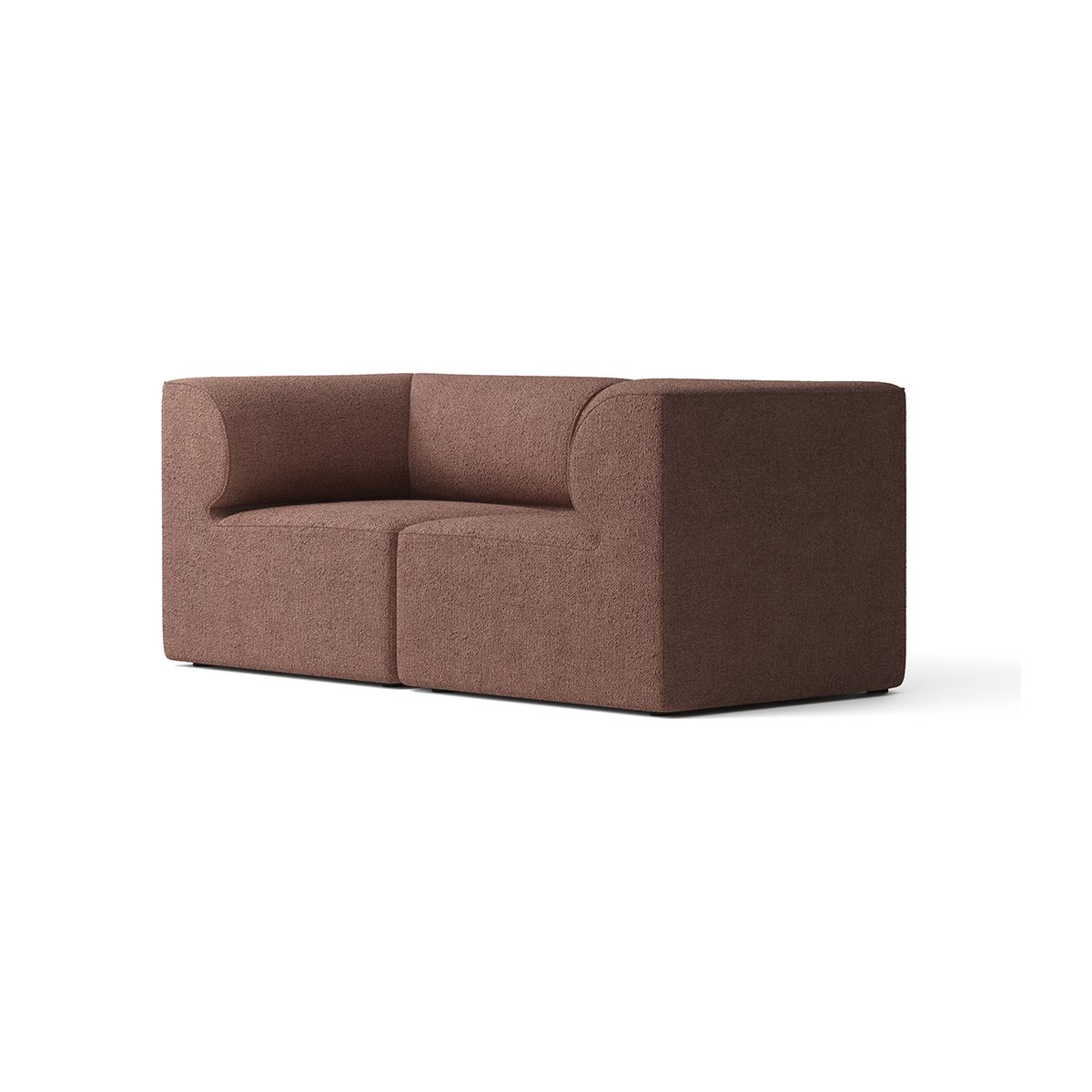 Audo Copenhagen Eave 86 modular sofa configuration 1 Audo Bouclé 08 (Bordeaux)