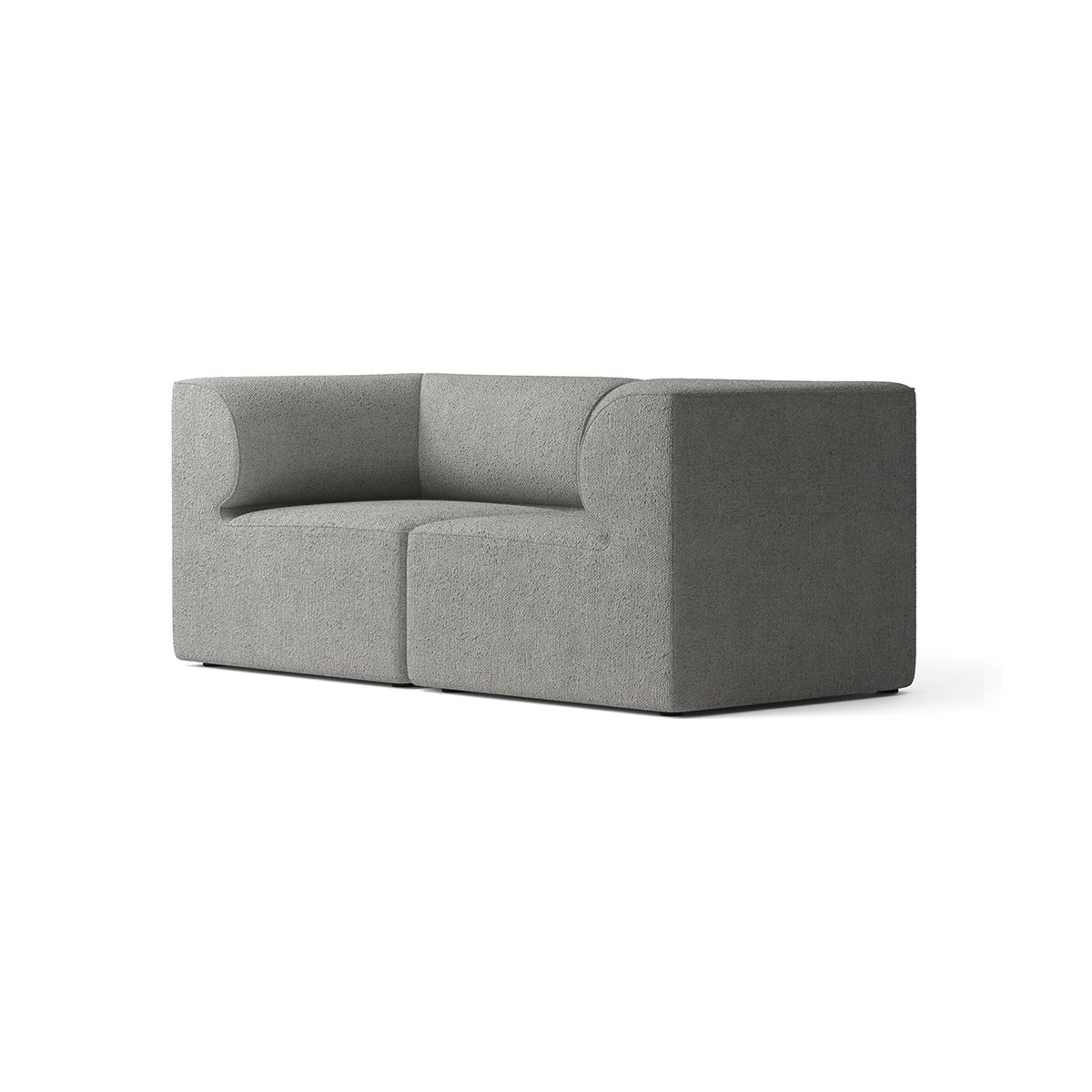 Audo Copenhagen Eave 86 modular sofa configuration 1 Audo Bouclé 16 (Dark Grey)