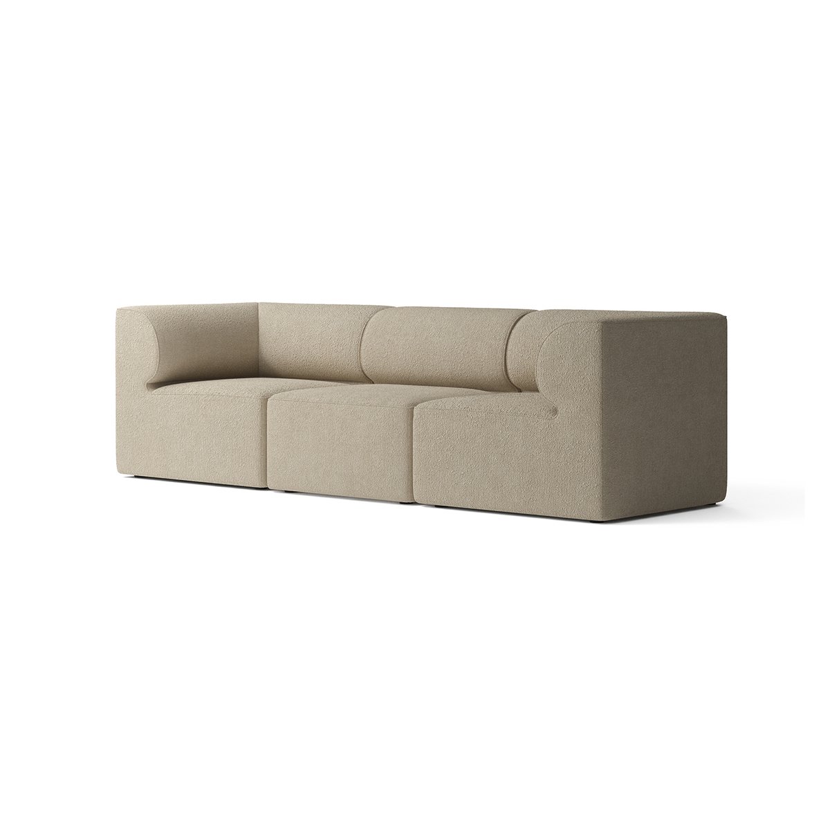 Audo Copenhagen Eave 86 modular sofa configuration 2 3-seat fabric bouclé 02 beige