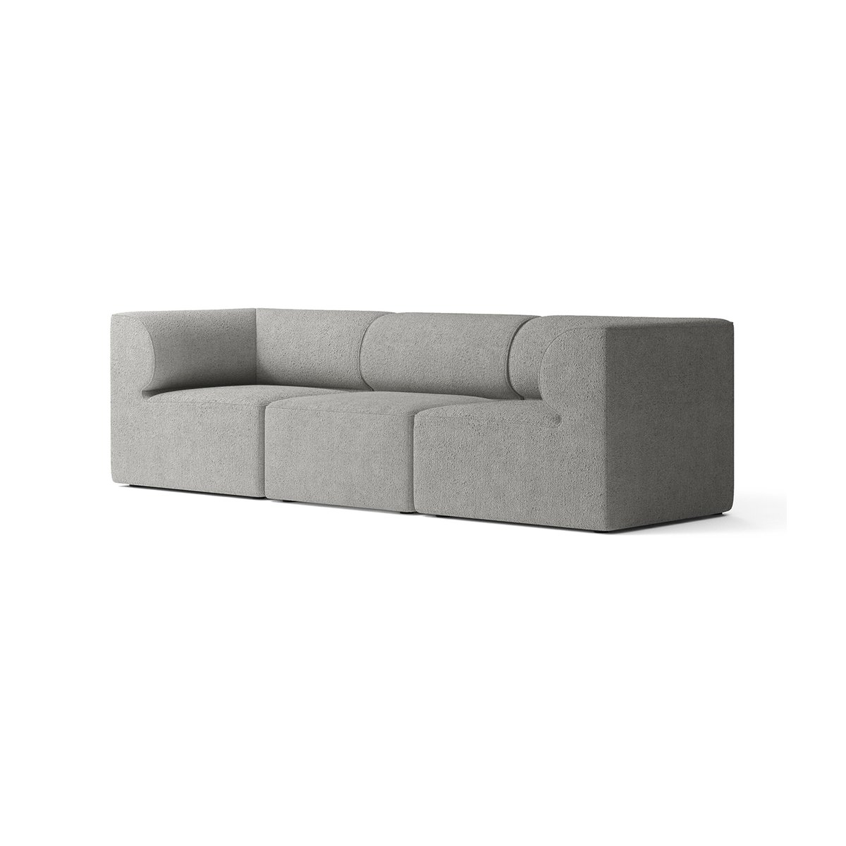 Audo Copenhagen Eave 86 modular sofa configuration 2 Audo Bouclé 16 (Dark Grey)