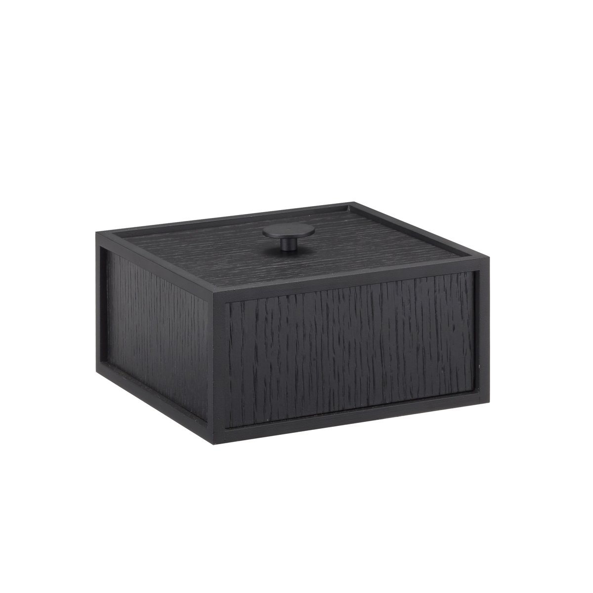 Audo Copenhagen Frame 14 box with lid black-stained ash