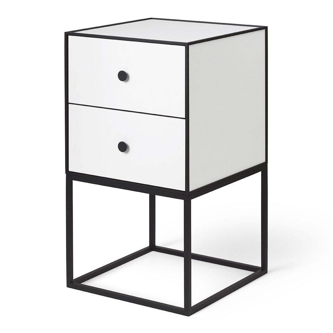 Audo Copenhagen Frame 35 side table with two drawers white