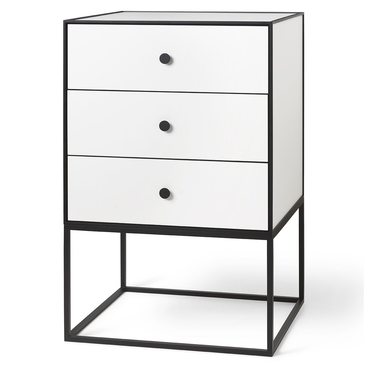 Audo Copenhagen Frame 49 side table with three drawers white