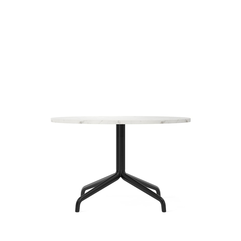 Audo Copenhagen Harbour Column loungetable Marble off-white, black steel stand