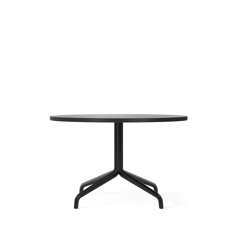 Audo Copenhagen Harbour Column loungetable Oak black, black steel stand