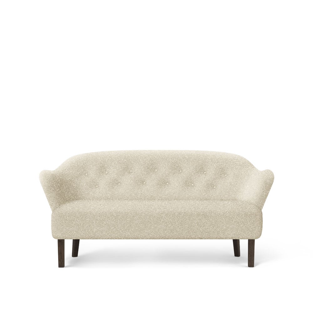 Audo Copenhagen Ingeborg 2.5-seat sofa Sahcozero beige-leg oak smoked