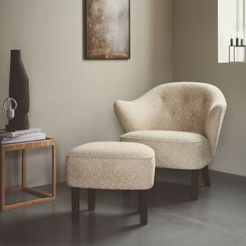 Ingeborg armchair set - Sheepskin moonlight, incl. footstool, legs smoked oak - Audo Copenhagen