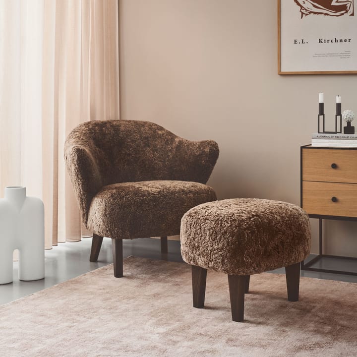 Ingeborg armchair, Sheepskin moonlight-legs oak smoked Audo Copenhagen