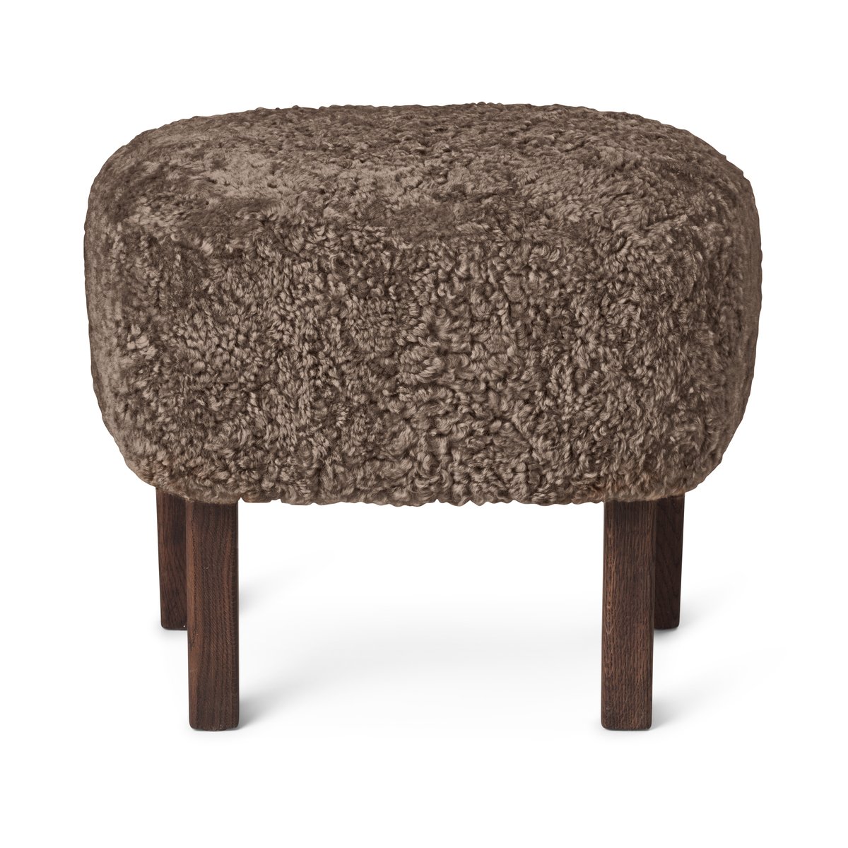 Audo Copenhagen Ingeborg ottoman Sheep skin sahara-legs in smoked oak