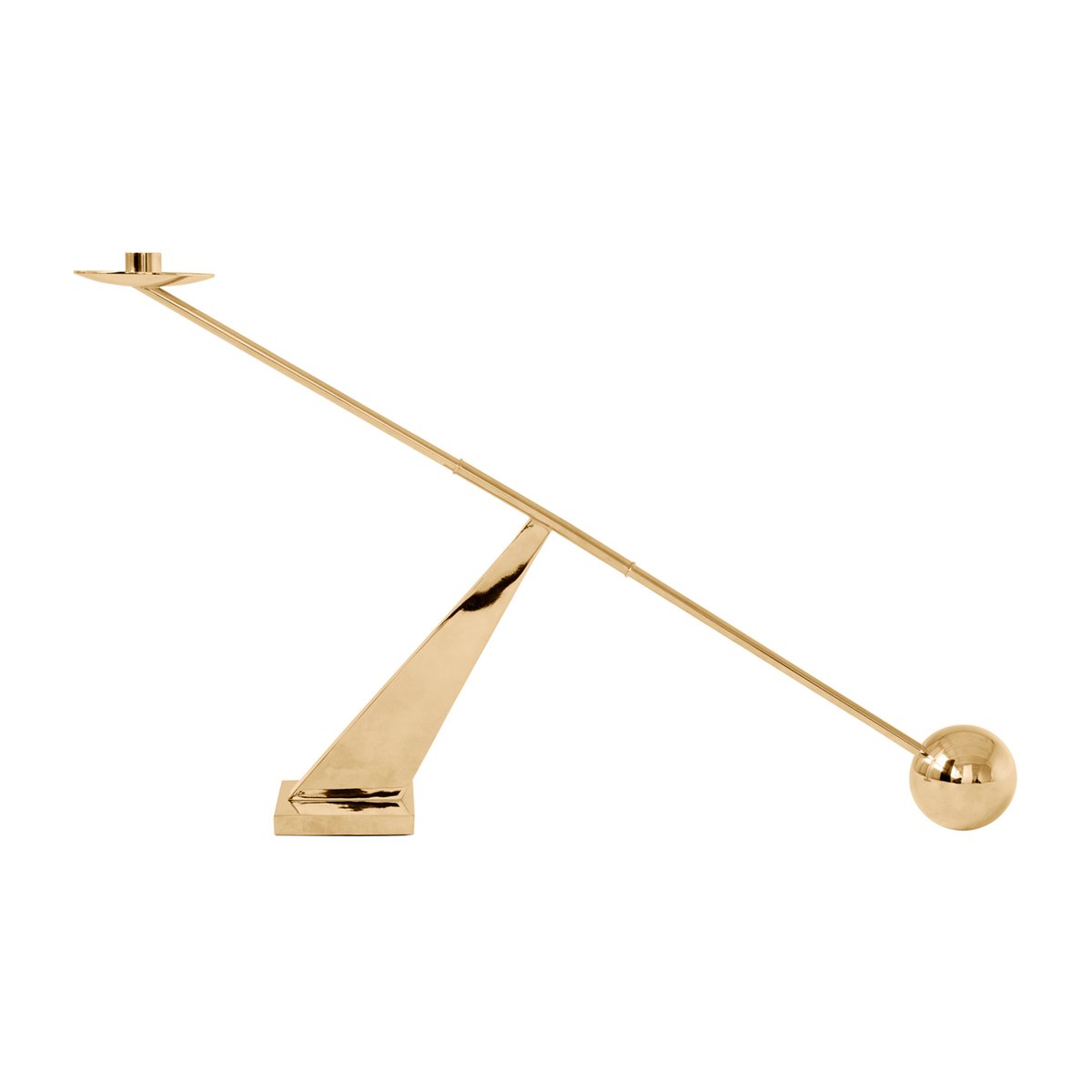 Audo Copenhagen Interconnect candlestick Polished brass