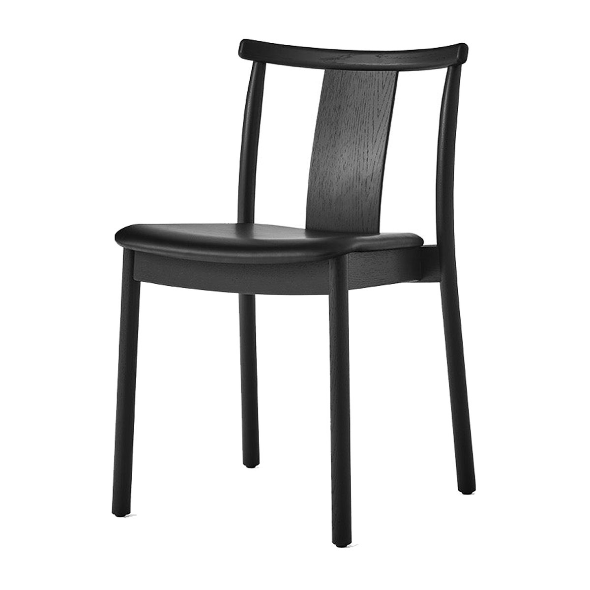 Audo Copenhagen Merkur chair with cushion Black-Dakar 0842 black