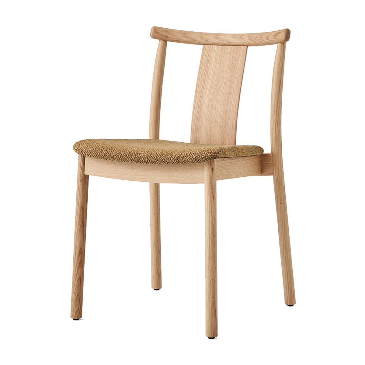 Audo Copenhagen Merkur chair with cushion Oak-Bouclé 06 gold