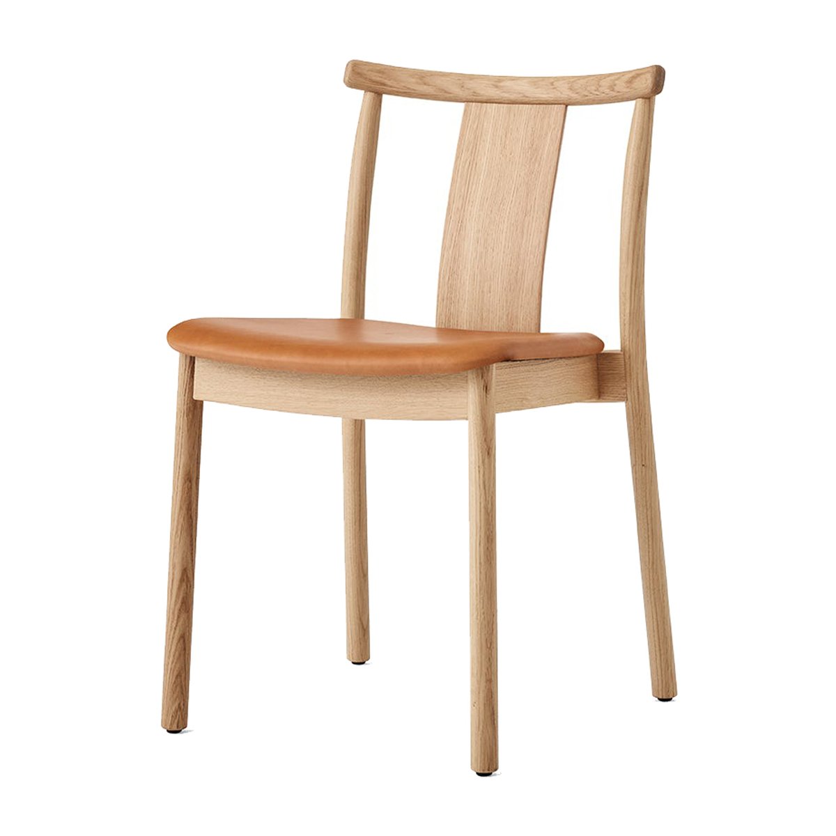 Audo Copenhagen Merkur chair with cushion Oak- Dakar 0250 cognac