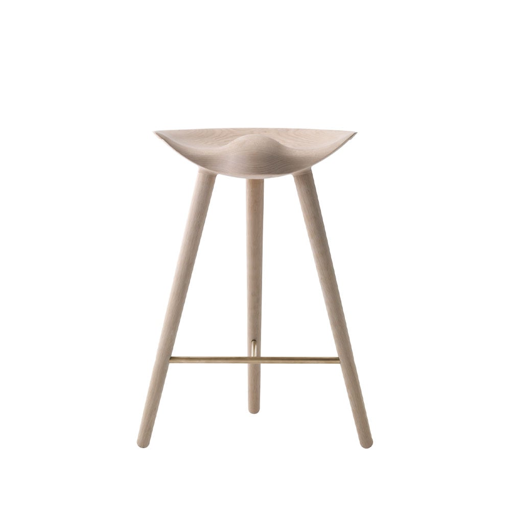 Audo Copenhagen ML 42 Barstool Soap treated oak, brass