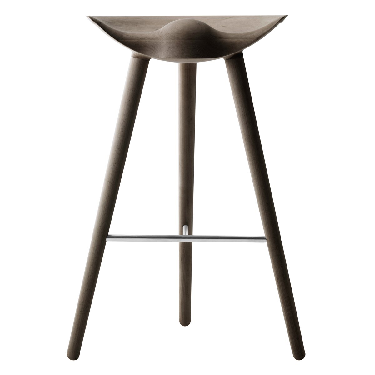 Audo Copenhagen ML42 barstool 77 cm Brown oiled oak-steel