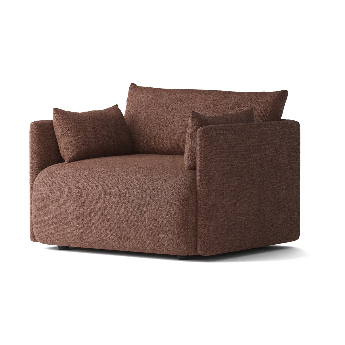 Audo Copenhagen Offset arm chair Audo Bouclé 08 Bordeaux