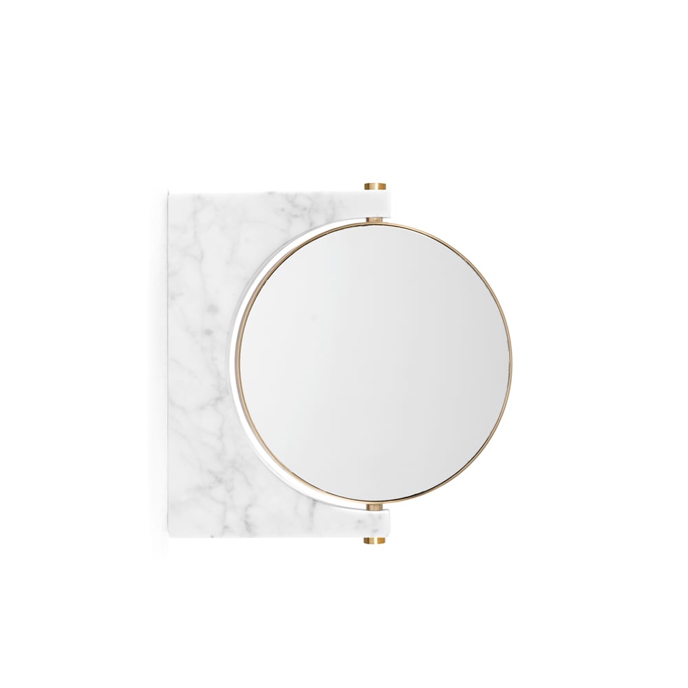 Audo Copenhagen Pepe Marble mirror Marble white, wall hung