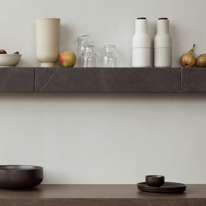 Plinth shelf, Brown-grey kendzo marble Audo Copenhagen