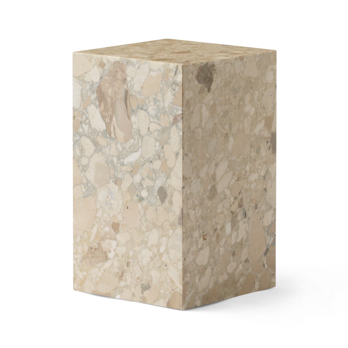 Audo Copenhagen Plinth tall sidetable 30x30x51 cm Kunis Breccia