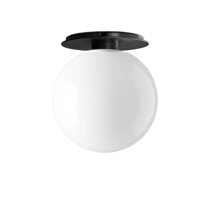 TR Bulb ceiling light, Opal shiny, black fitting Audo Copenhagen