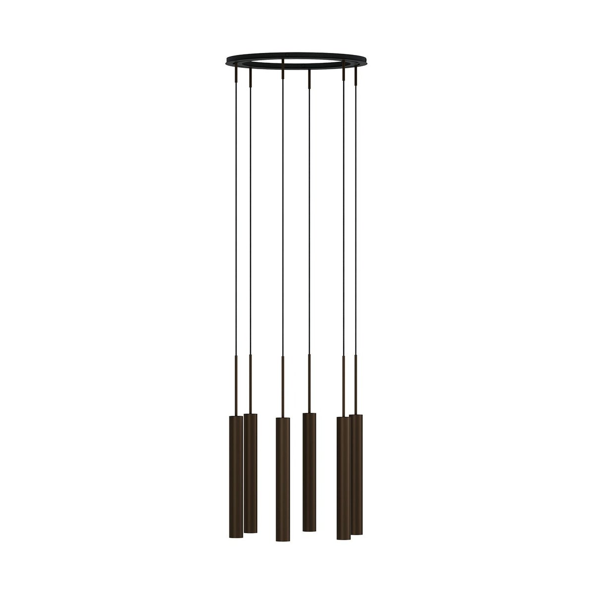 Audo Copenhagen Tubulaire chandelier 6 Anodized bronzed