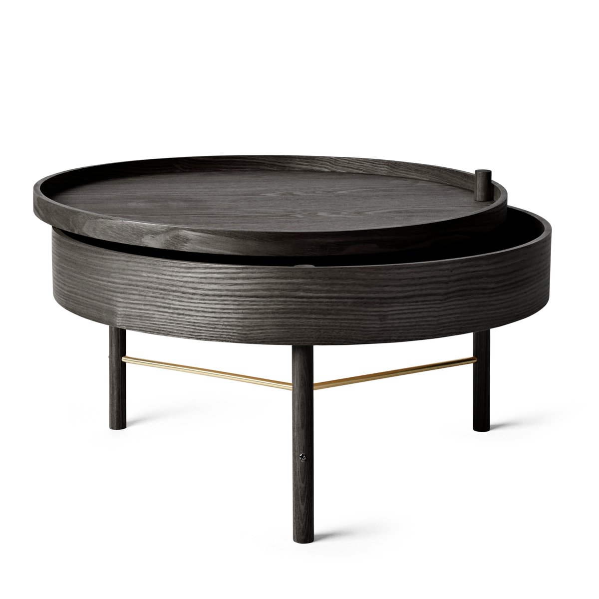 Audo Copenhagen Turning table Black-stained ash-bronze