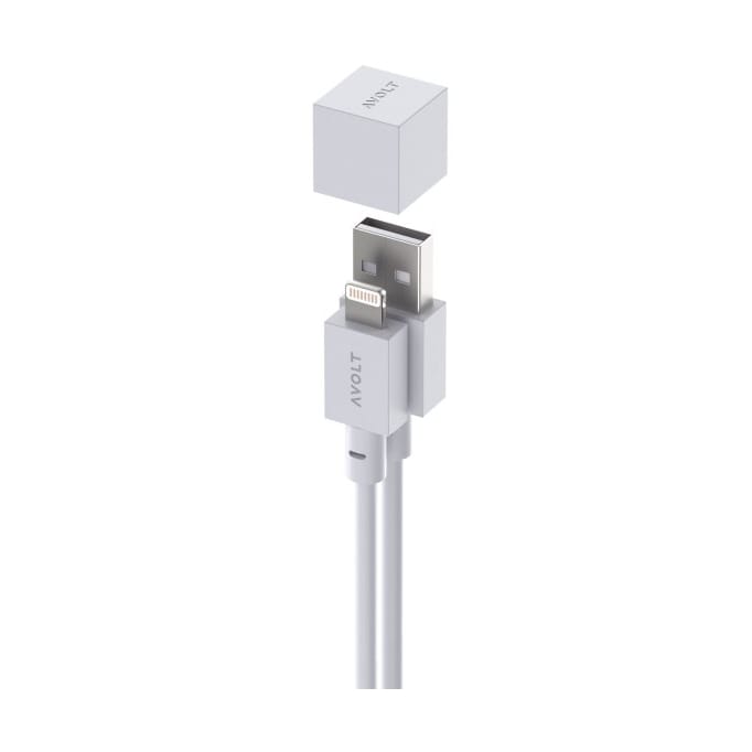 Cable 1 USB-A to Lightning 1.7 m - White - Avolt