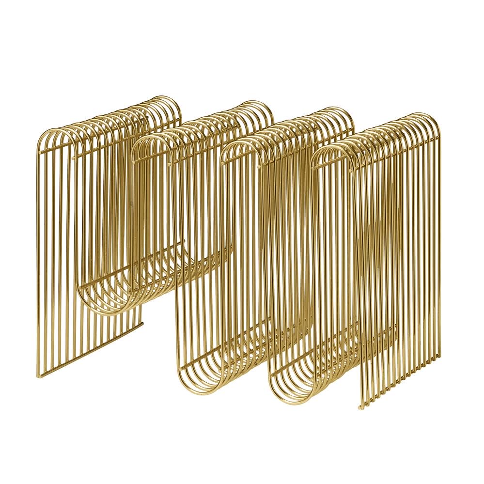 AYTM Curva newspaper stand brass