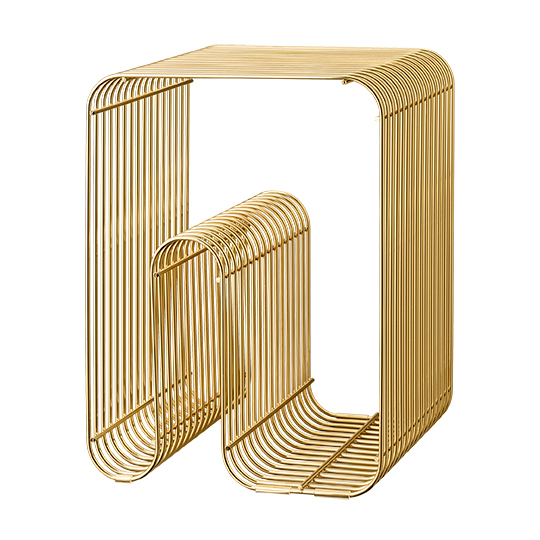 Curve chair brass