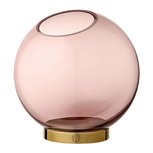 Globe vase medium rose gold