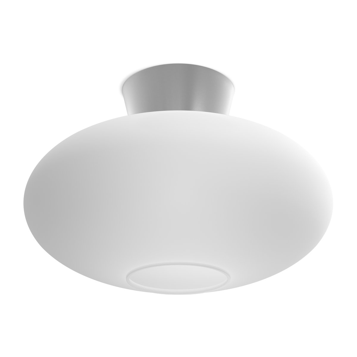 Belid Bullo ceiling lamp XL opal glass Ø38 cm Aluminium