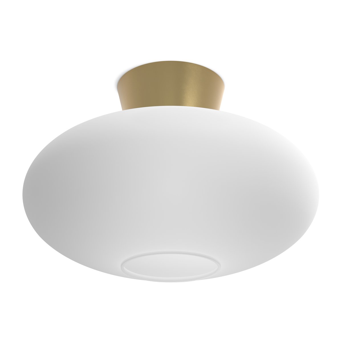 Belid Bullo ceiling lamp XL opal glass Ø38 cm brass