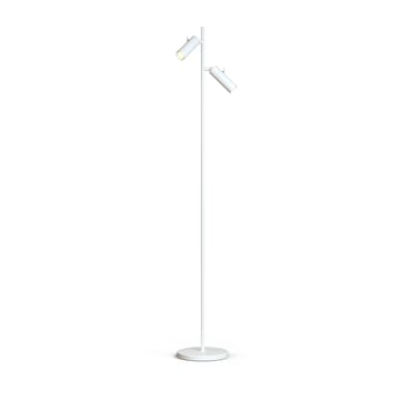 Cato Slim floor lamp double - Matte white-LED - Belid