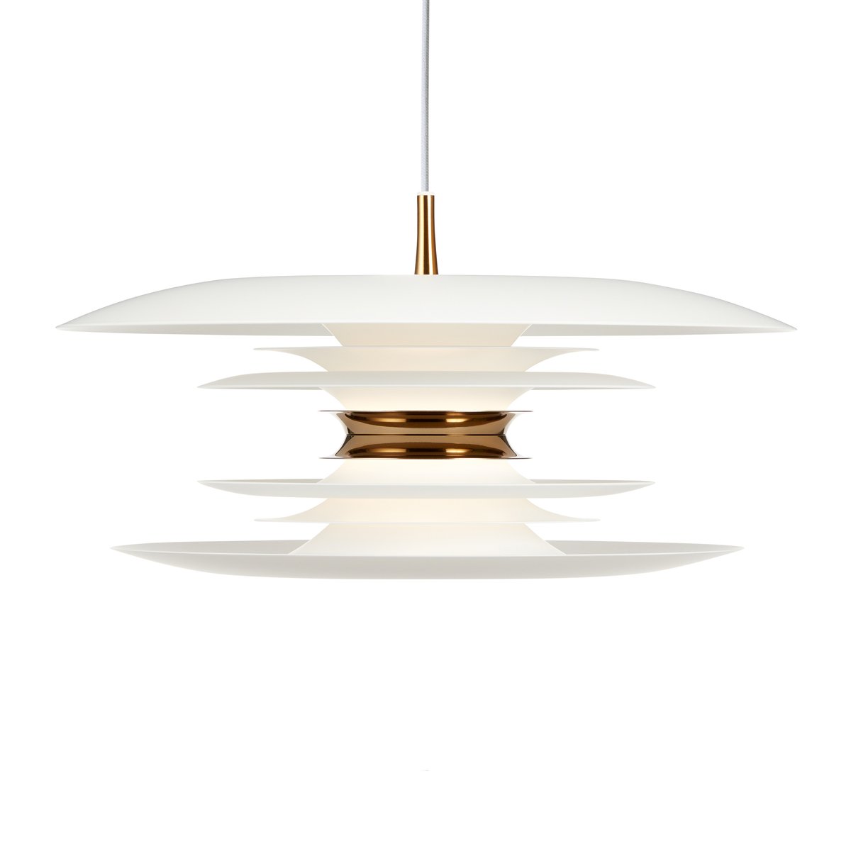 Belid Diablo ceiling lamp Ø50 cm White-brass