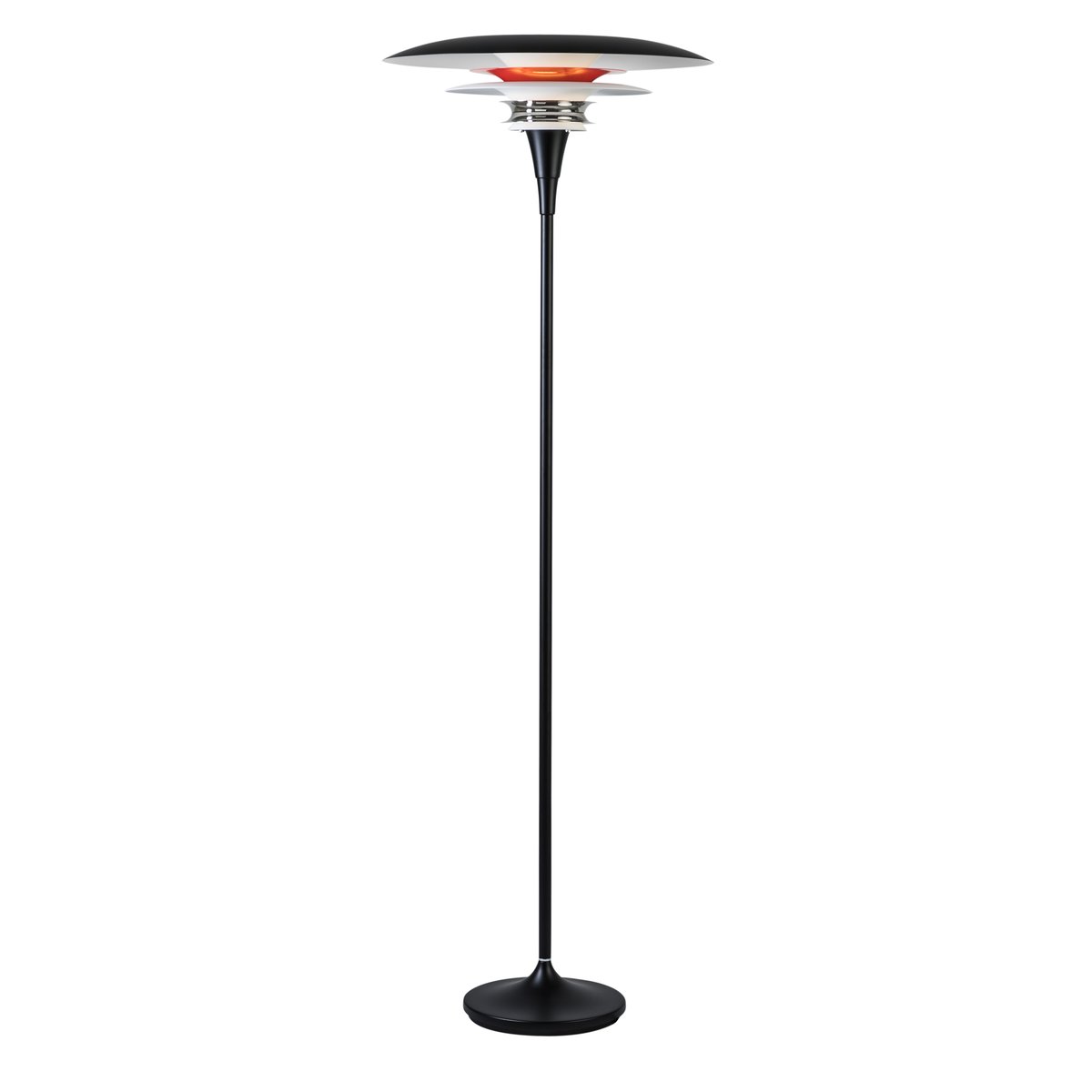 Belid Diablo floor lamp Ø50 cm Matte black-smooth red