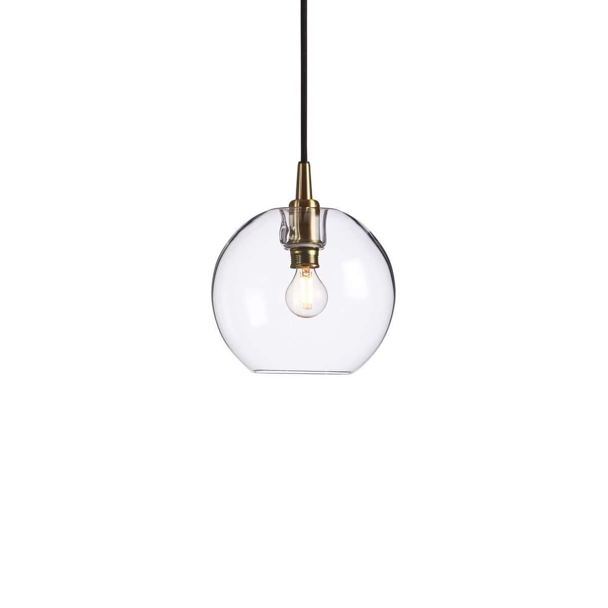 Belid Gloria pendant lamp Ø19 cm brass-clear glass