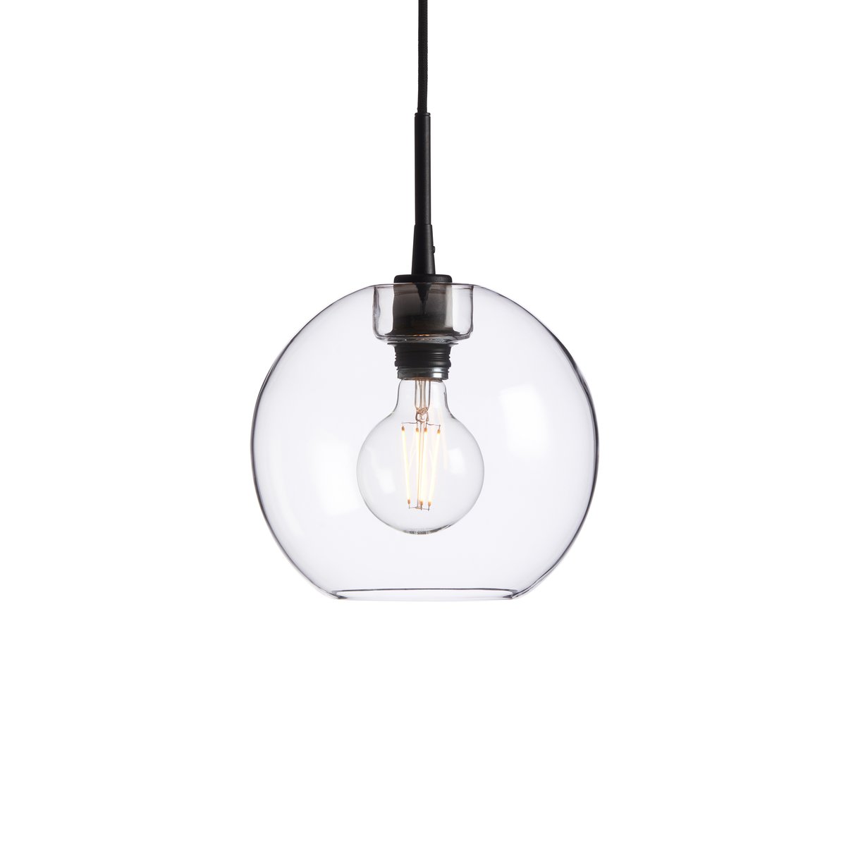 Belid Gloria pendant lamp Ø26 cm Black-clear glass