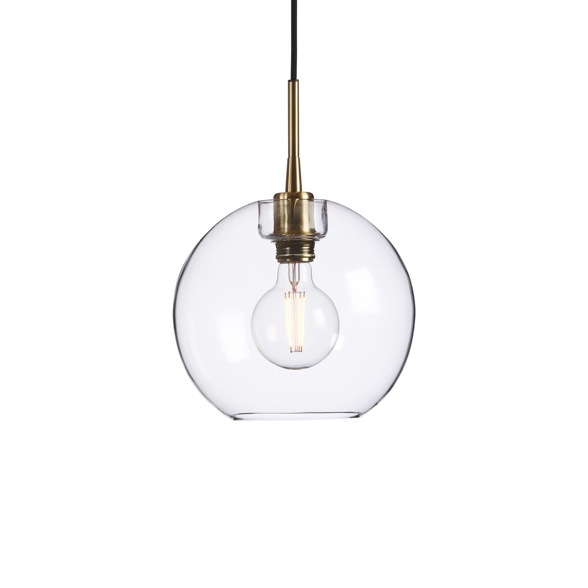 Belid Gloria pendant lamp Ø26 cm brass-clear glass