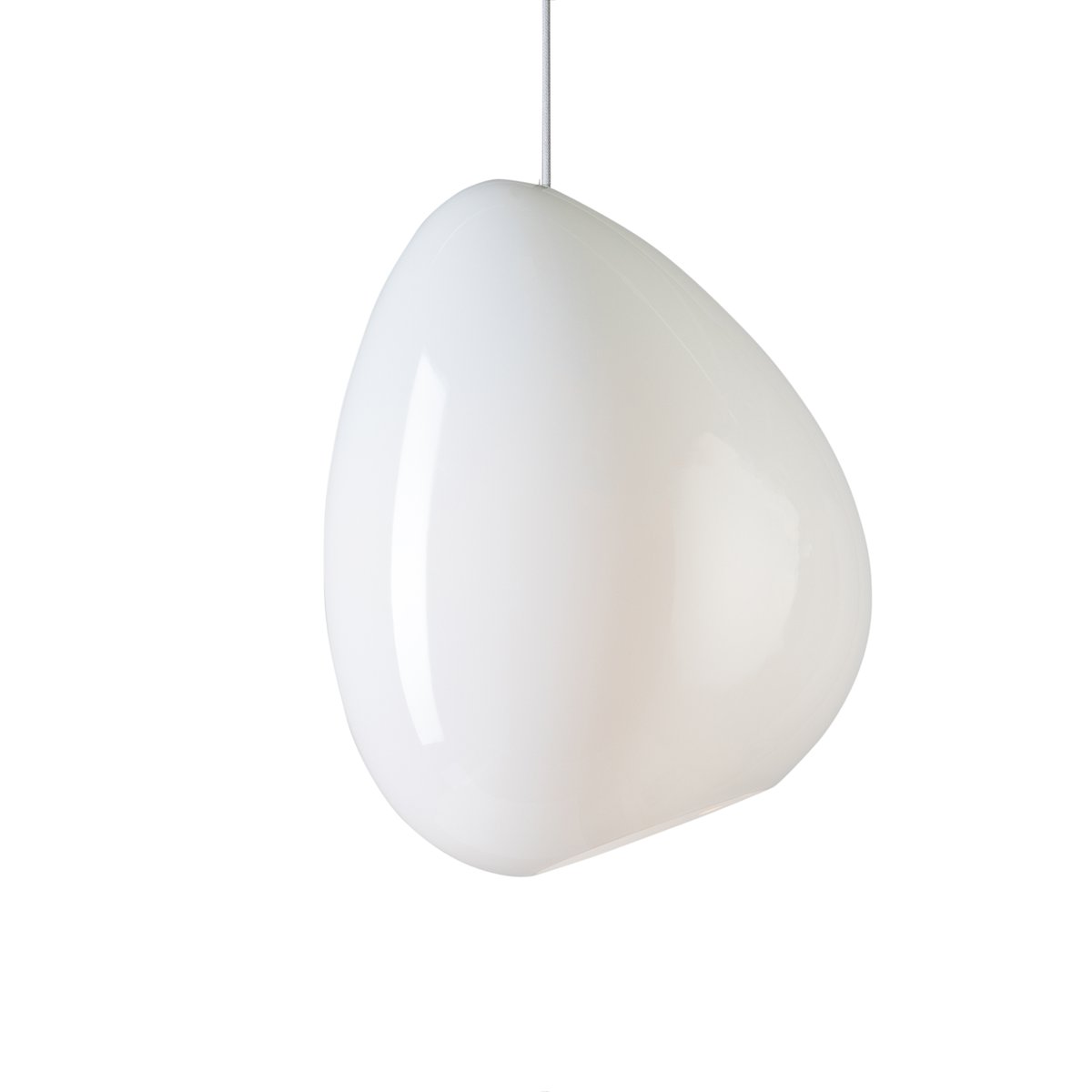 Belid Ocean ceiling lamp opal glass white textile cord