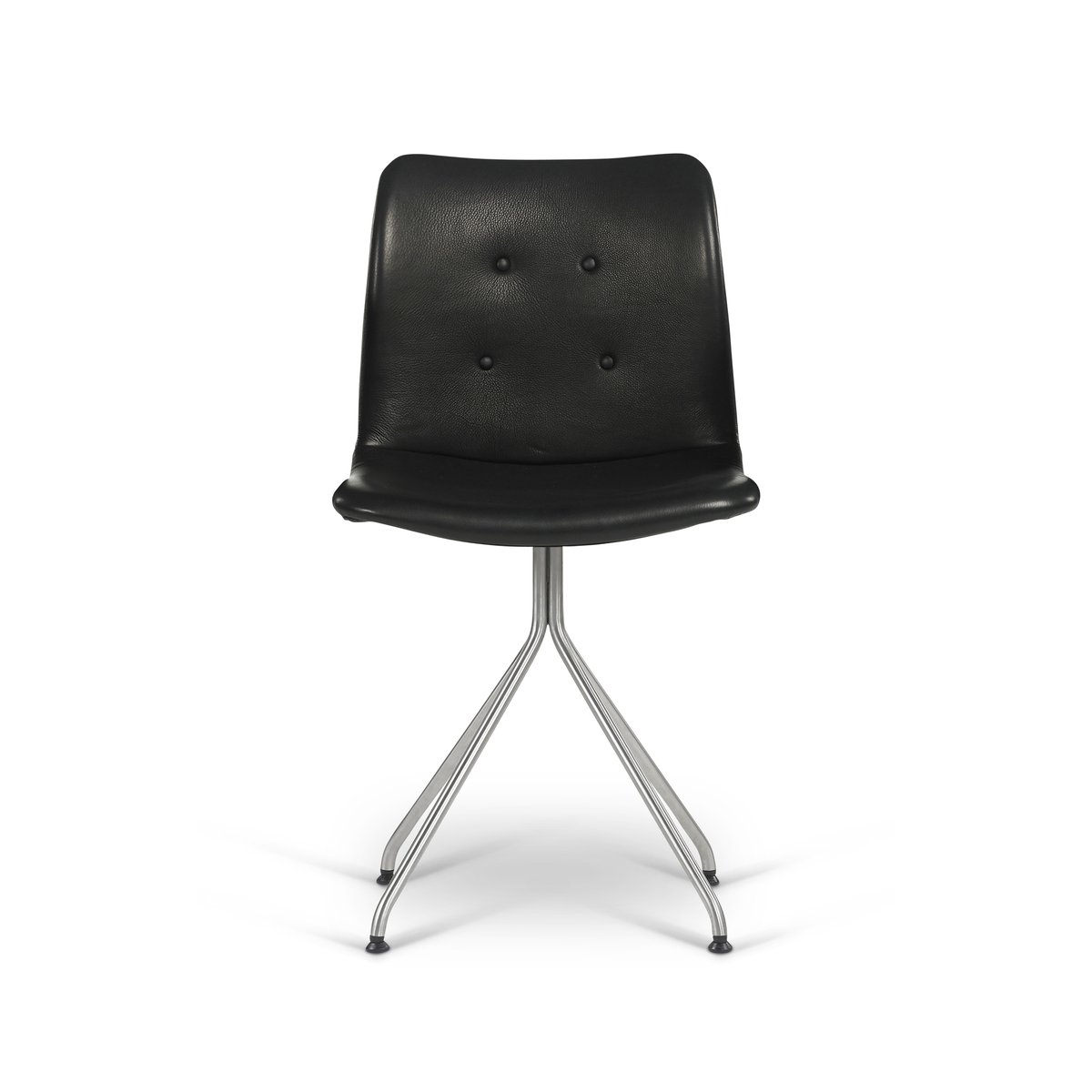 Bent Hansen Primum chair Adrian Black-stainless steel fixed base