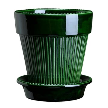 Simona flower pot glazed Ø14 cm - Green - Bergs Potter