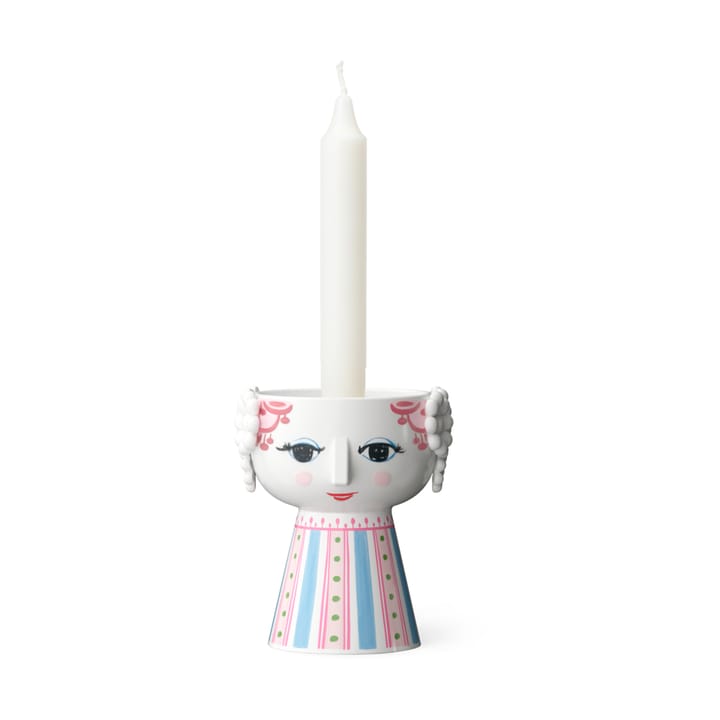 Eva candlestick 9,5 cm, Pink Bjørn Wiinblad