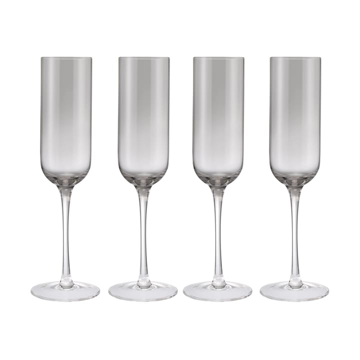 Fuumi champagne glass 22 cl 4-pack - Smoke-clear - blomus