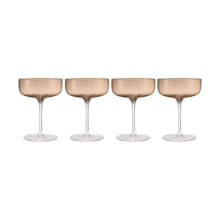 Fuumi champagne glass Coupe 28 cl 4-pack, Coffee-clear blomus