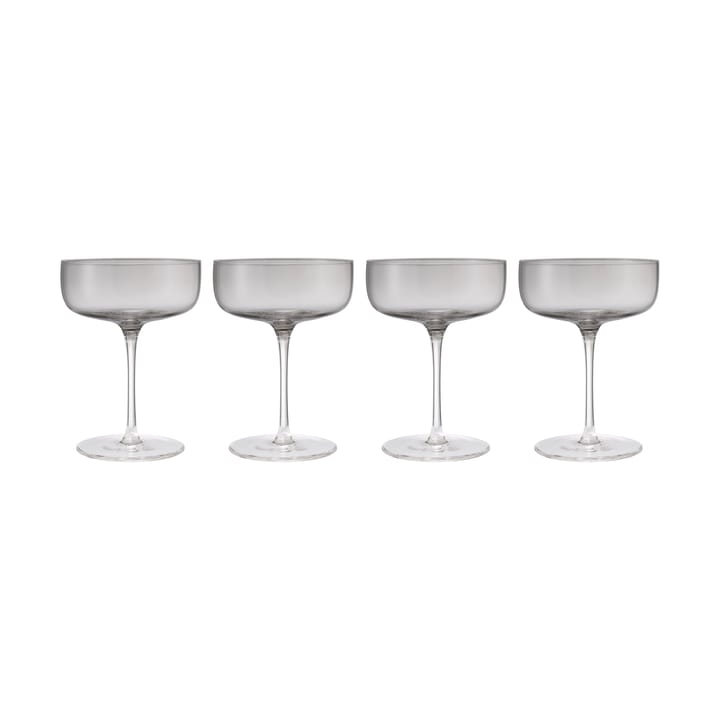 Fuumi champagne glass Coupe 28 cl 4-pack - Smoke-clear - Blomus